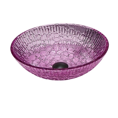 lavabo del cuenco del cuarto de baño de la púrpura de 395m m Crystal Wash Basins Round 130m m