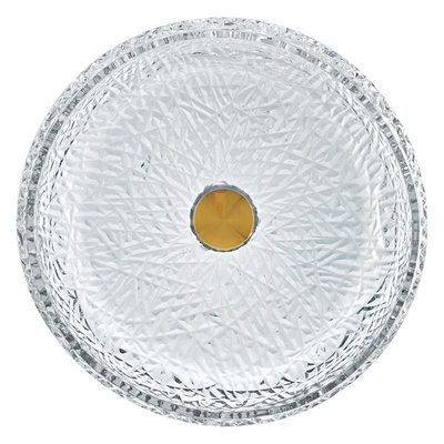 Decoración casera montada encimera de cristal clara formada bola del cuenco del fregadero