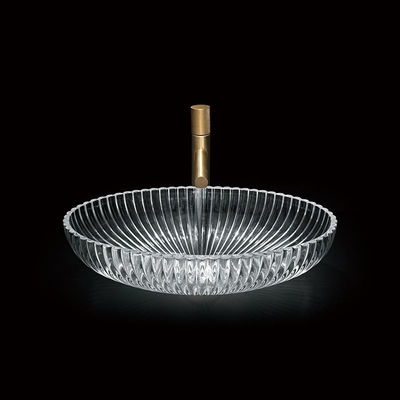 Tipo de cristal lavabo del cuenco del buque para el rasguño comercial resistente