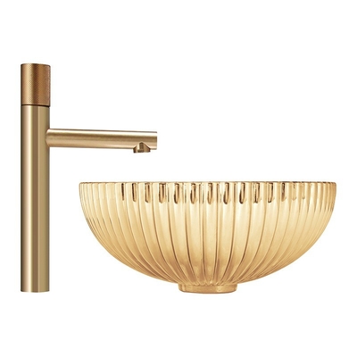 Cuenco oval del lavabo del fregadero del cuarto de baño del color oro de Crystal Glass Vessel Basins In 24K de la forma