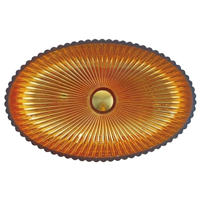 Cuenco oval del lavabo del fregadero del cuarto de baño del color oro de Crystal Glass Vessel Basins In 24K de la forma