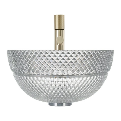 Fregaderos calatiformes de la encimera del cuarto de baño de Crystal Clear Glass Vessel Basins