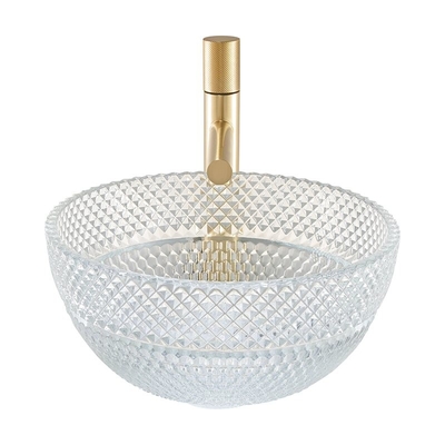 Fregaderos calatiformes de la encimera del cuarto de baño de Crystal Clear Glass Vessel Basins
