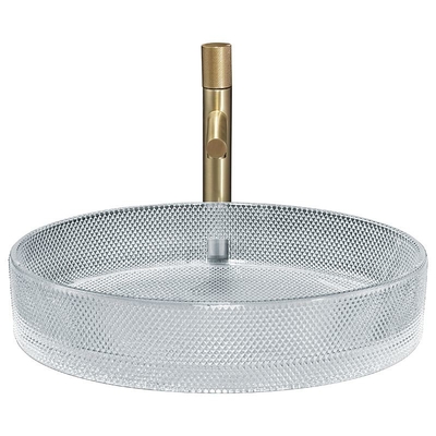 La encimera resistente de Crystal Clear Glass Vessel Basins del rasguño montó