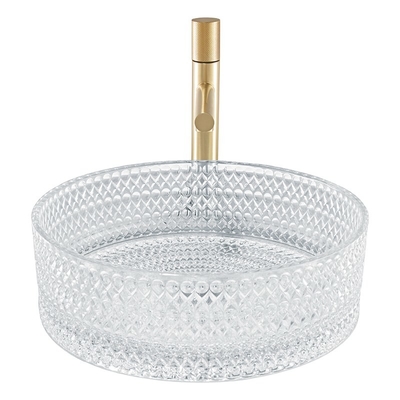 lavabos de cristal Crystal Clear Sink No Leakage del buque del grueso de 12m m