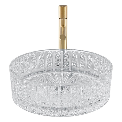 La encimera montó los lavabos de cristal del buque para la decoración de la oficina mancha resistente