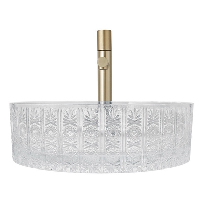 La encimera montó los lavabos de cristal del buque para la decoración de la oficina mancha resistente