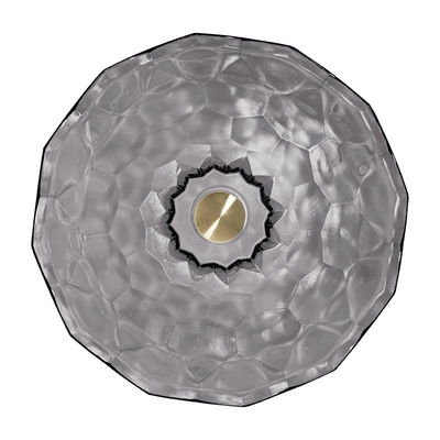 Luz de cristal formada bola moderna Gray Color Vessel Sinks Pop del lavabo encima del dren