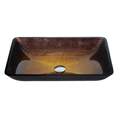 El fregadero dinámico no poroso de cristal del buque de los lavabos del cuarto de baño de Brown de la pendiente moderó el vidrio