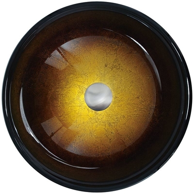 Cuenco de cristal moderado cuarto de baño del lavabo de la ronda de Brown de la pendiente del fregadero del buque