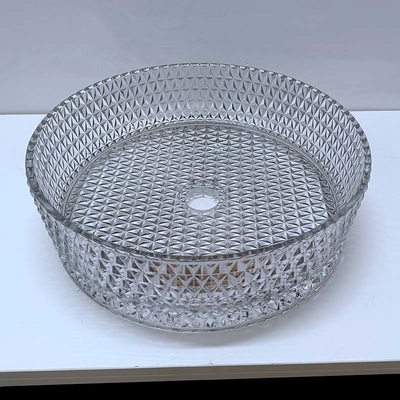 Luz italiana Gray Color Countertop de Crystal Glass Vessel Basins Transparent del diseño
