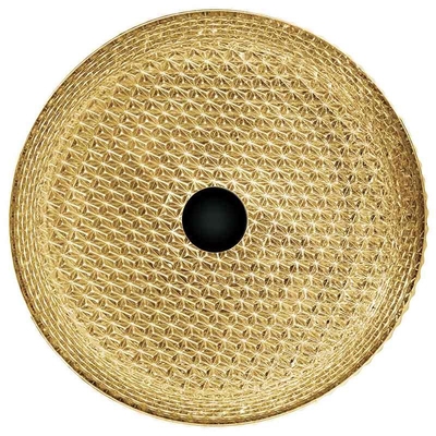 la capa de Crystal Glass Wash Basin Electroplated del oro 24K fácil limpia