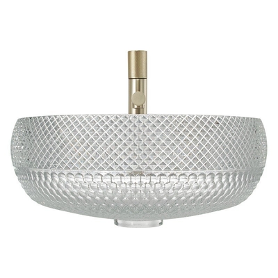 Fregadero claro transparente del lavado de la vanidad de Crystal Glass Vessel Sinks Bathroom sobre contador