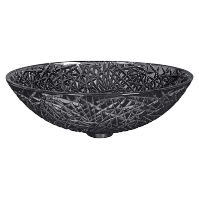 Fregaderos de fundición a presión a troquel negros transparentes de la encimera del cuarto de baño de Crystal Glass Wash Basin Bowl