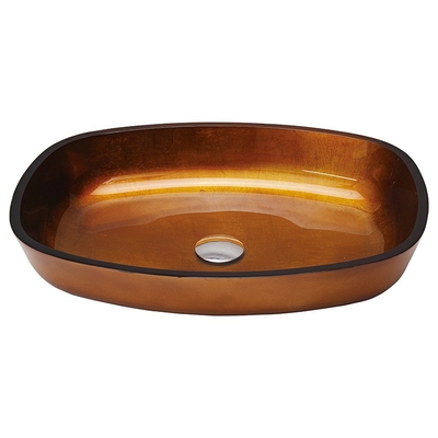El oro de la hoja moderó los lavabos de cristal que el buque del cuarto de baño de la forma del melón del bol de vidrio se hunde