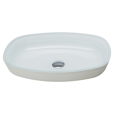 El alto melón moderado blanco brillante de los lavabos del cuarto de baño forma fregaderos del lavabo de la encimera
