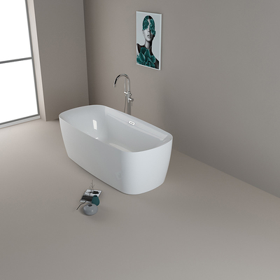 170x80x58cm bañera de remojo acrílica con drenaje central