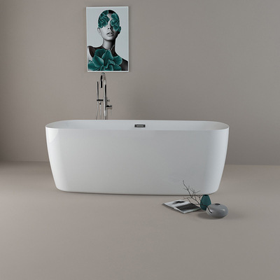 170x80x58cm bañera de remojo acrílica con drenaje central