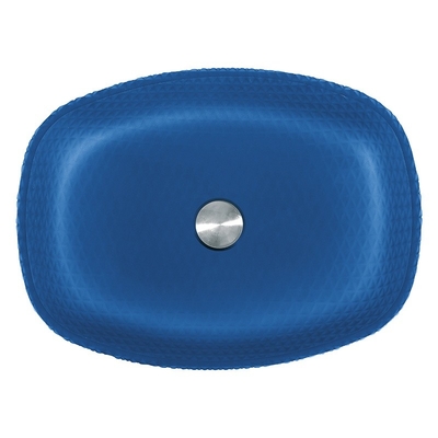 Cubo de baño resistente a los arañazos con agujero de drenaje de 1,75 pulgadas ácido azul mate