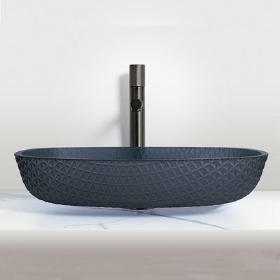 Cuencas de baño montadas en el mostrador Cuencas de lavado de recipientes de vidrio en forma de melón