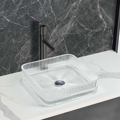 Cuencos de baño de vidrio transparente sin desbordamiento incluido