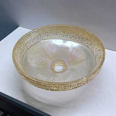 Tamaño de drenaje 1.77 pulgadas Cuencas de recipientes de vidrio para baños contemporáneos