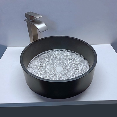 Cubo de agua de cristal redondo CUPC certificado 400*400*120mm