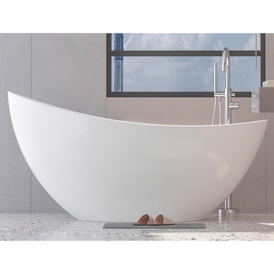 Alturas 80cm bañera de acrílico de pie libre bañera de baño blanca brillante alta