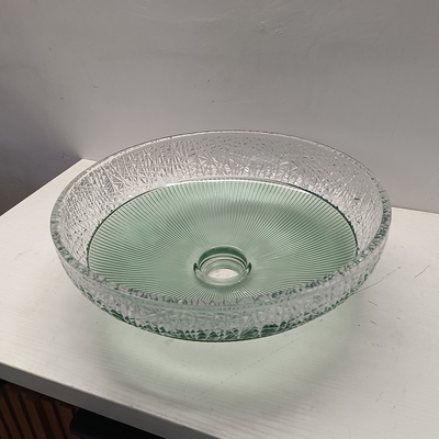 Elegante lavamanos redondos de baño de escritorio con tamaño de drenaje de 1,77 pulgadas