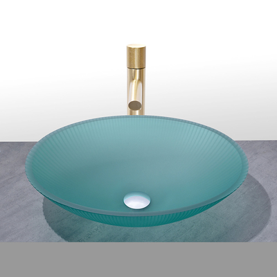 500*360*155mm Lavabo de vidrio templado con agujero de drenaje de 45mm