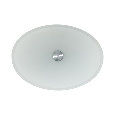 Agujero de drenaje de 45 mm Cubo de vidrio templado Forma ovalada para baños sofisticados